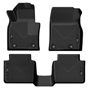 Mazda CX-50 Floor Liners - Front + Rear - Husky Liners - WeatherBeater - Black - `23-`27